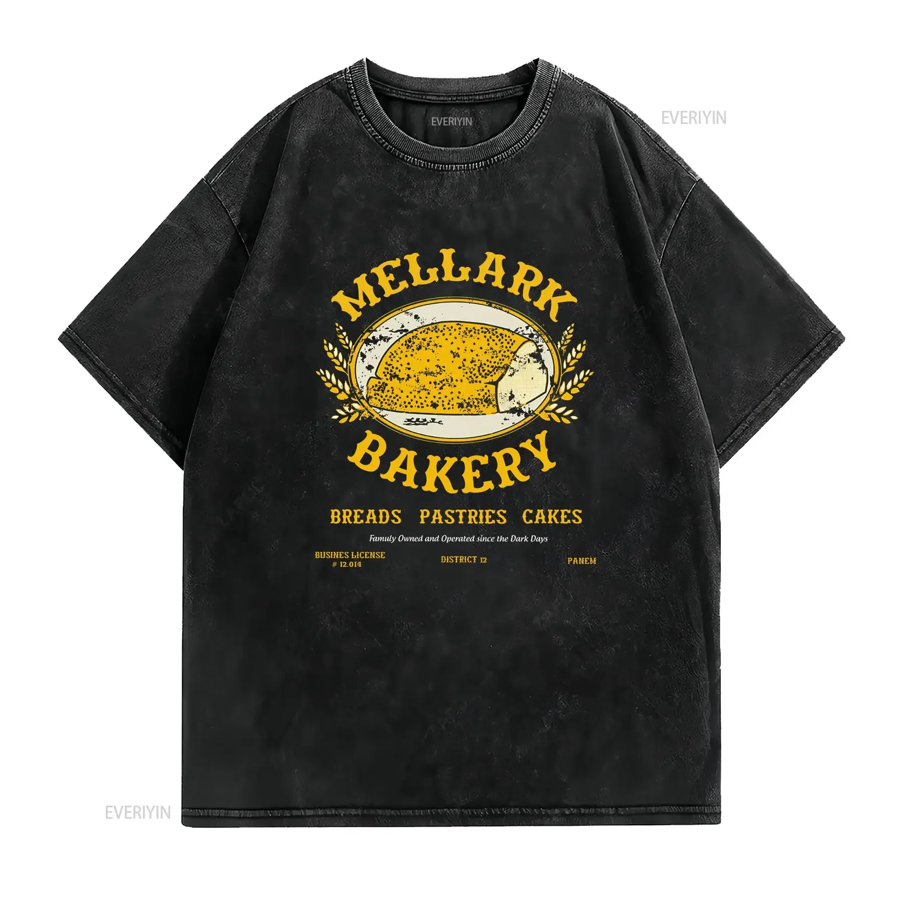 Mellark Bakery SweaT T Shirt Peeta Katniss Everdeen Book Merch District 12 Panem Lover vintage Washed Breathable Casual