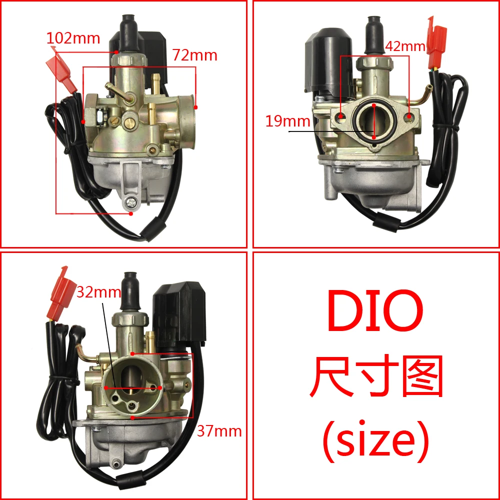 Carburetor Dio50 90 For Honda DIO 50 90 19mm AF17 AF18 AF27 AF28 LEAD 90 SA50 SK50 SYM DD500 KYMCO Manboy Sfx Sgx Sh Sxr 2T 50cc