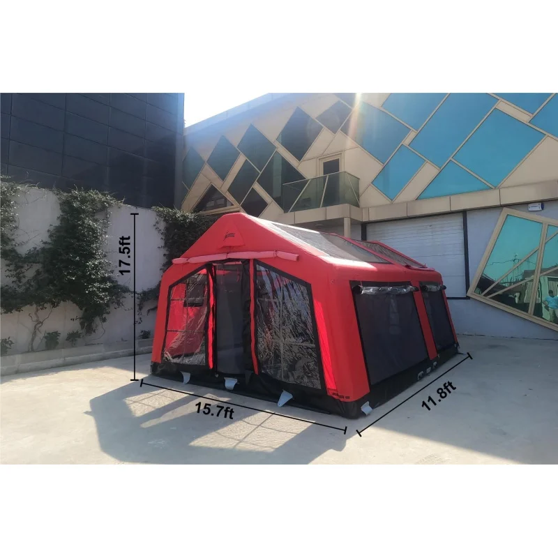 

Camping Inflatable Tent Luxury Waterproof Resistant Blow Up Tents 4-Season Camping, Easy Setup
