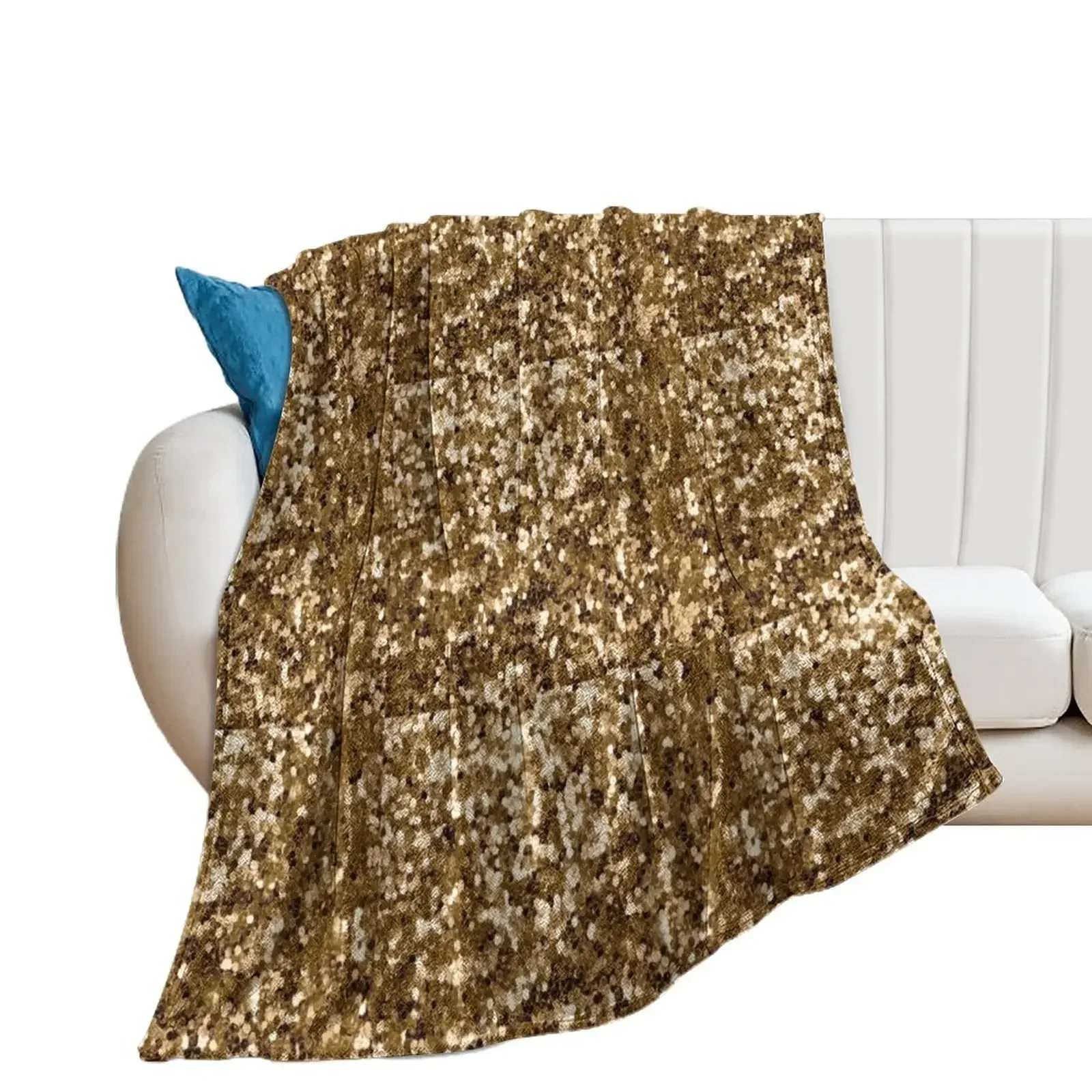 

Glamorous Gold Throw Blanket Nap heavy to sleep Sofa Quilt Blankets