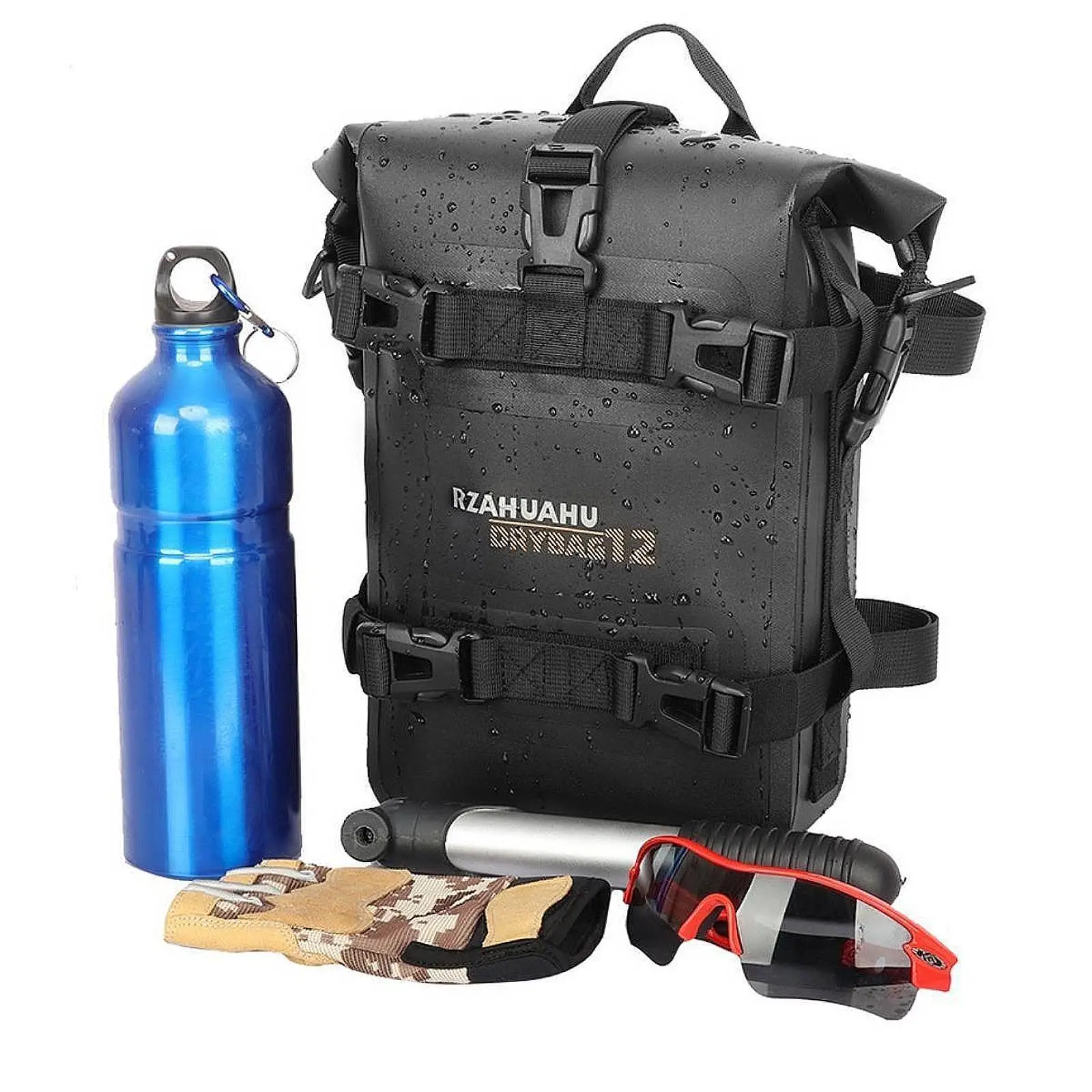 Rcycles Seitenrahmentasche Rcycle Dry Bag Rack Bag 4L Universal Reflektierende Streifen Rcycle Gepäcktasche Hecktasche