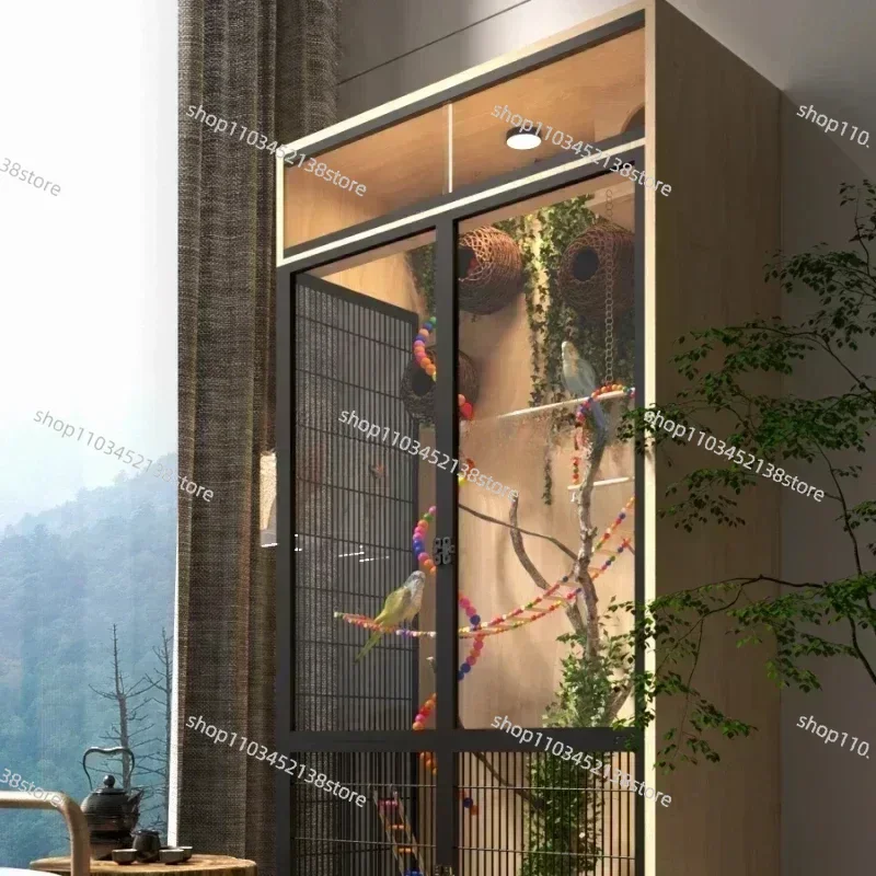 

Wooden Large House Bird Cages Budgie Outdoor Park Canary Bird Cages Breeding