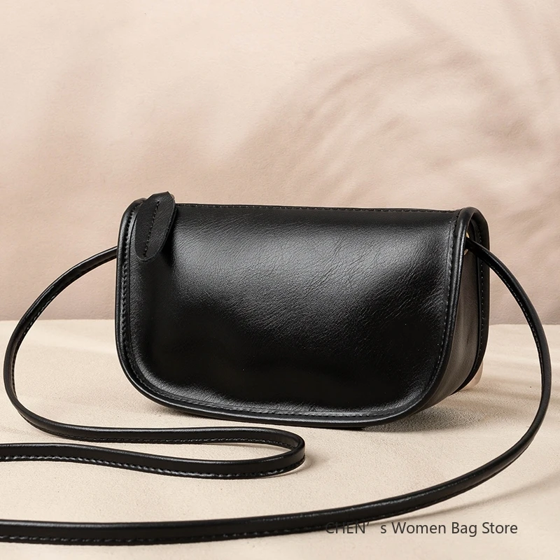 

Underarm Cowhide Genuine Leather Handbags Women Vintage Shoulder Bag Female Small Crossbody Bags Luxury High Quality