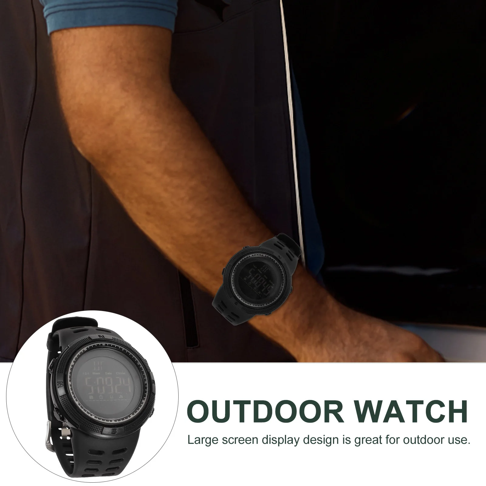 

Step Counting Watch Sport Men Watches Waterproof Digital Camping Resist Running Timing Man