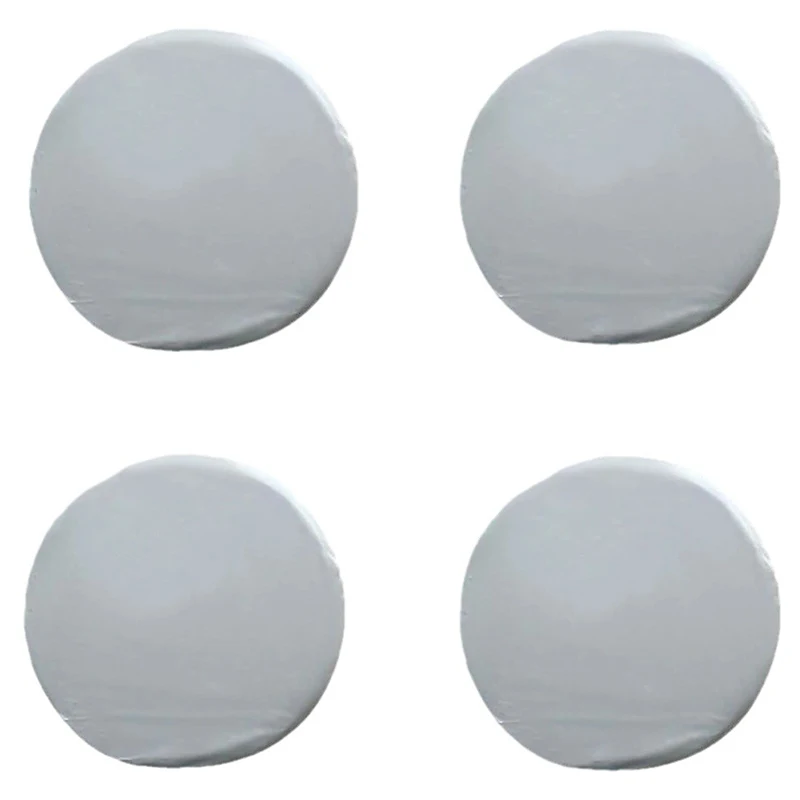 

4Pcs Sliver Car Tire Cover Caravan Vinyl Auto Spare Wheel Tire Cover Protector Waterproof Trunk Trailer Car Truck RV Accessories