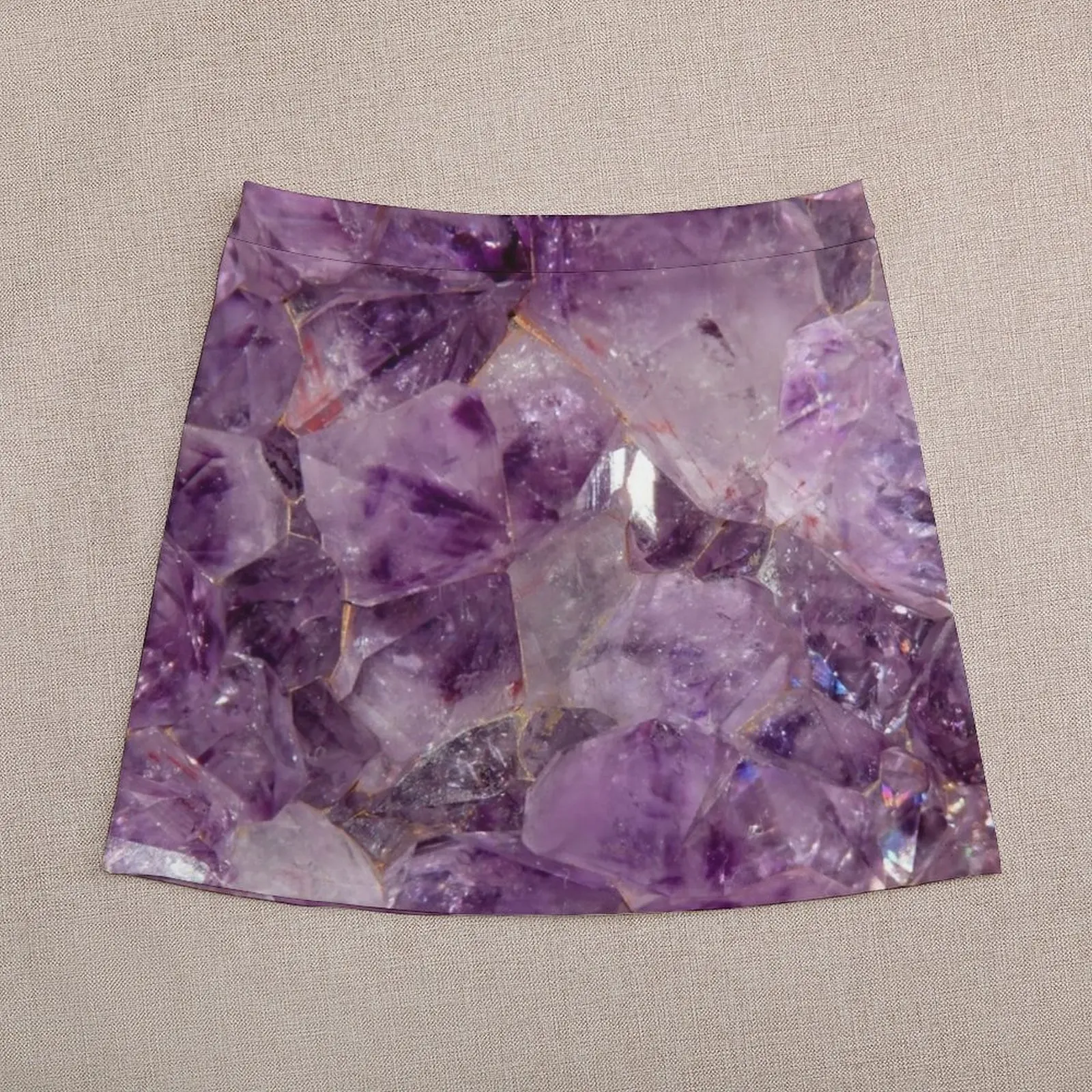 Kristal Amethyst. Rok Mini wanita, pakaian Korea perempuan