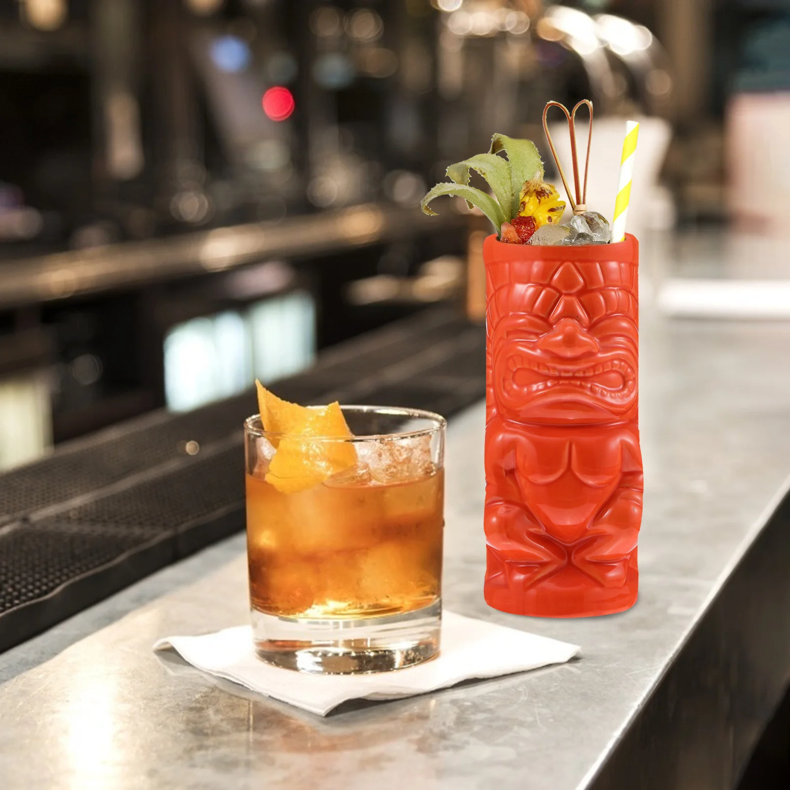 

1Pcs Ceramic Cocktail Cup Creative Fine Workmanship Whiskey Tumbler Practical Bar Glass Wine Cup Wine Tumbler Water Mug