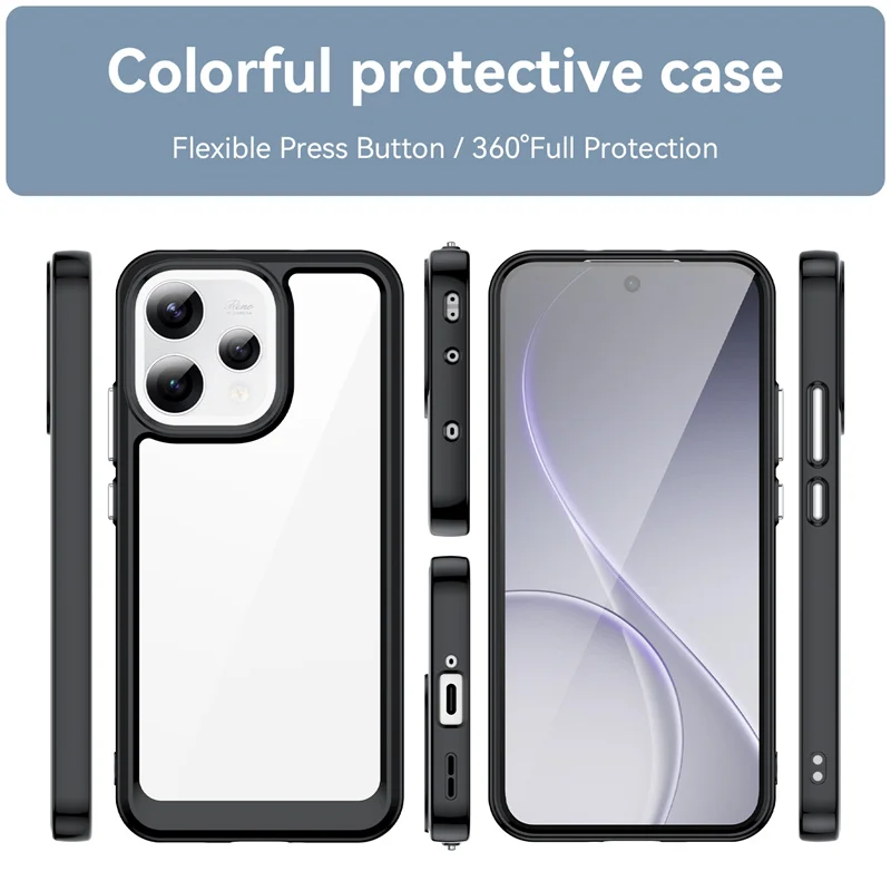 Transparent Colorful TPU Case for OPPO Reno 15 Pro Max 15F 15FS 5G Reno15 F FS Protective Cover Clear Fundas Coque Capa