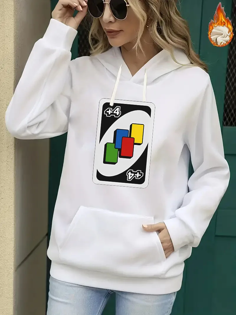 

Card Game Hoodies Y2k Women's Sweatshirts Long Sleeve Autumn Women's Clothes Hoodies Women Harajuku Casual Hooded Sweatshirt