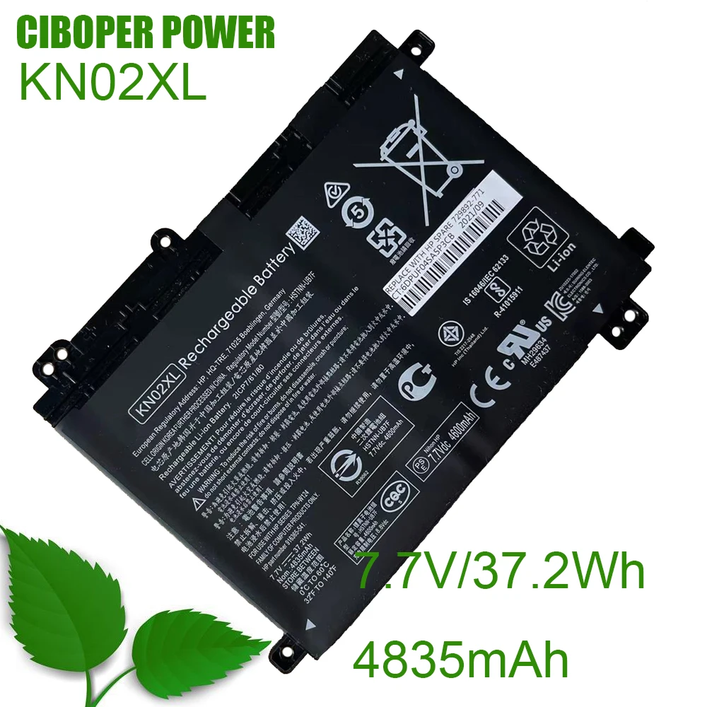 

CP Genuine Battery KN02XL 7.7V/4835mAh /37.2Wh For Pavilion 11M-AD013DX HSTNN-LB7R HSTNN-UB7F 916809-855 916365-541 TPN-W124