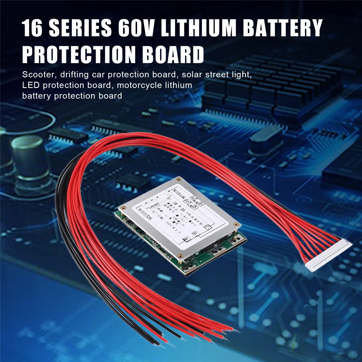 16S 60V 35A Protection Board Li-Ion Lithium 18650 Battery BMS Protection Board with UPS Energy Inverter for Battery ABVD