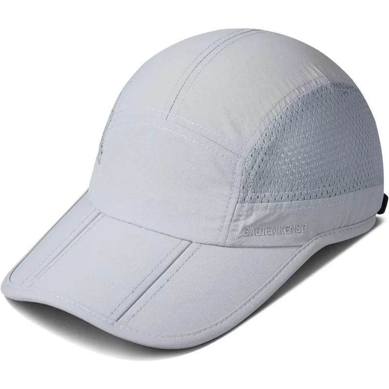 

GADIEMKENSD Mens Folding Outdoor Hat Long Brim UPF 50+ Sun Protection Quick drying cap