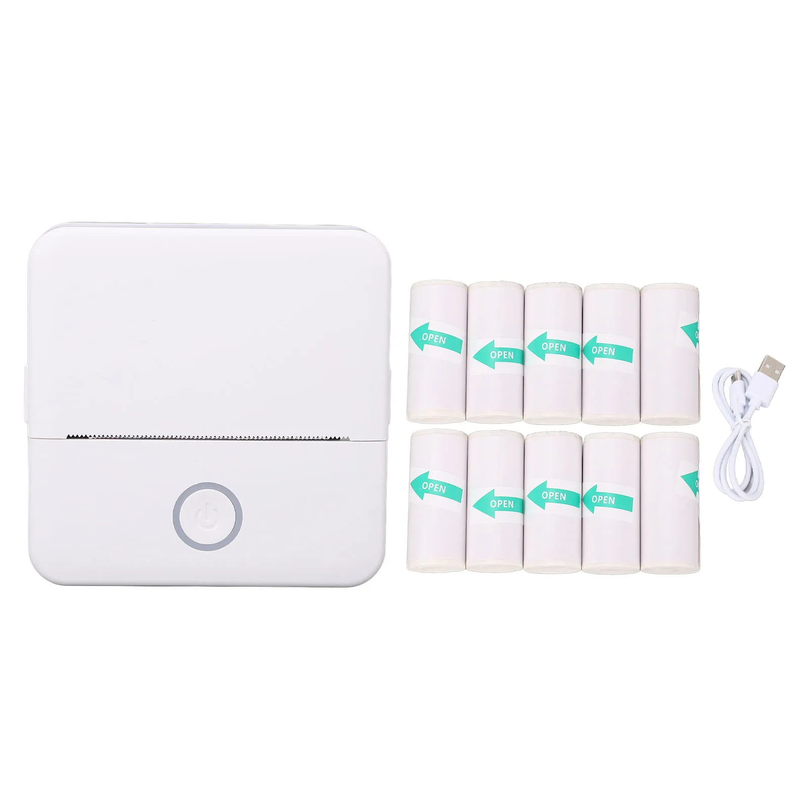 HOT Pocket Bluetooth Printer Compact Multifunctional Wireless Thermal Sticker Maker Machine for Home and School w/ 10 Roll Paper