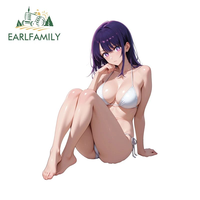 EARLFAMILY Ai Hoshino Ass Sticker Artistic Rearview Mirror Window Decals Practical Waterproof Vinyl Refrigerator Computer Cooler