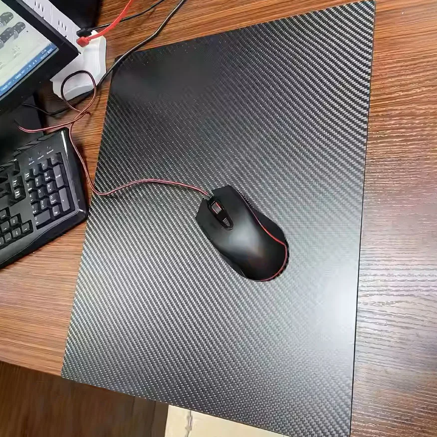 Genuine Pure Dry Carbon Fiber Mouse Pad,Hard Mouse Mat,Super Smooth,Durable,Hard-Wearing