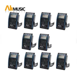 10Pcs 5 Bands LC-5 Guitar Pickup for Acoustic Guitarra Preamp EQ Equalizer with Digital Tuner Pegar Instrumentos Guitar Parts