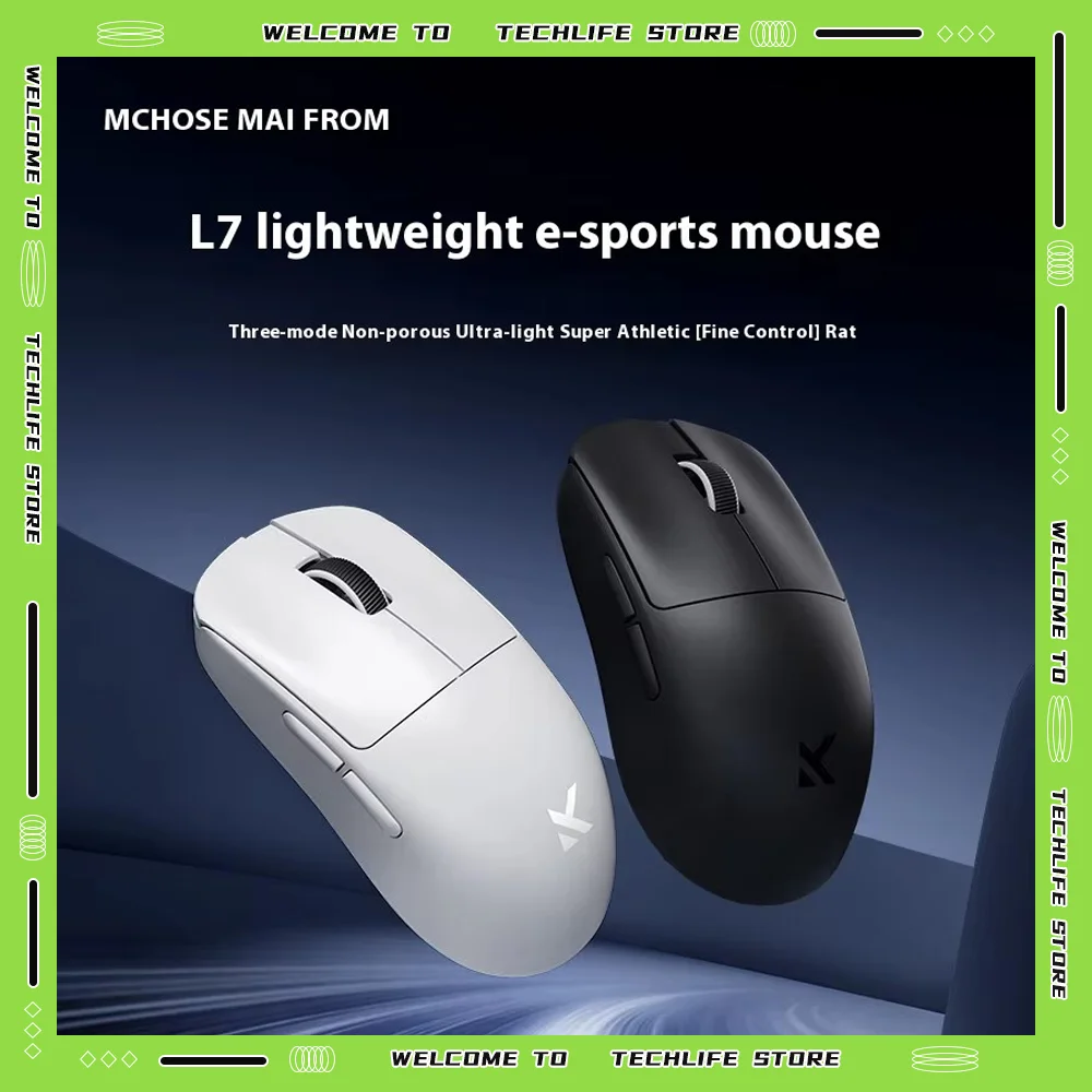 

MCHOSE L7 Pro Ultra+ Wireless Gaming Mouse Tri Mode 2.4G BT PAW3395 Sensor 8K Polling Rechargeable Customized Esport PC Laptop