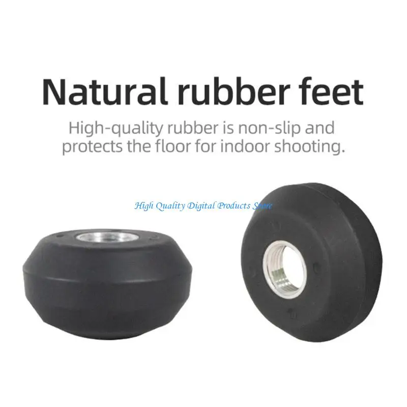 

U2JE Adjustable 3/8 Tripod Foot Spikes Nonslip Pad for Camera Monopods and Live Broadcasts Easy Switching Included Tool