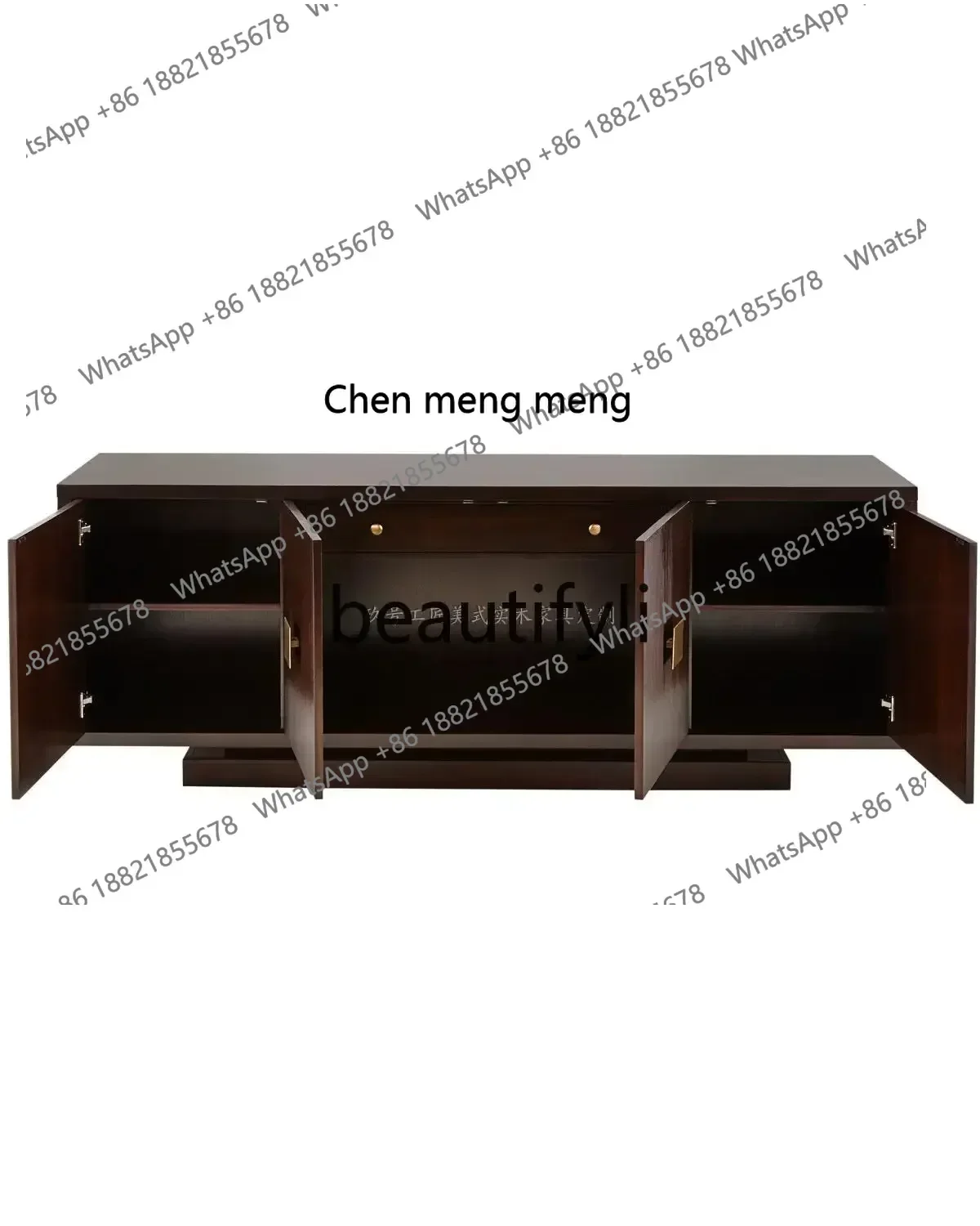 New arrive American neoclassical fashion, living room solid wood furniture custom TV cabinet locker