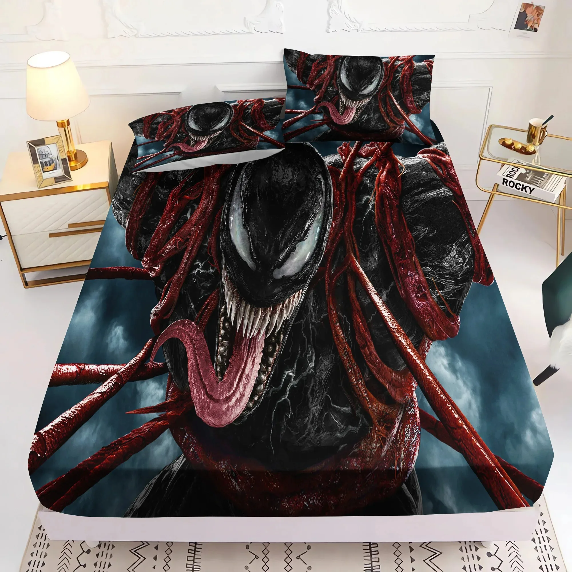 Disney Spider Man Bed Set, stampa 3D spiderman lenzuolo con angoli, per bambini adulti ragazze ragazzi