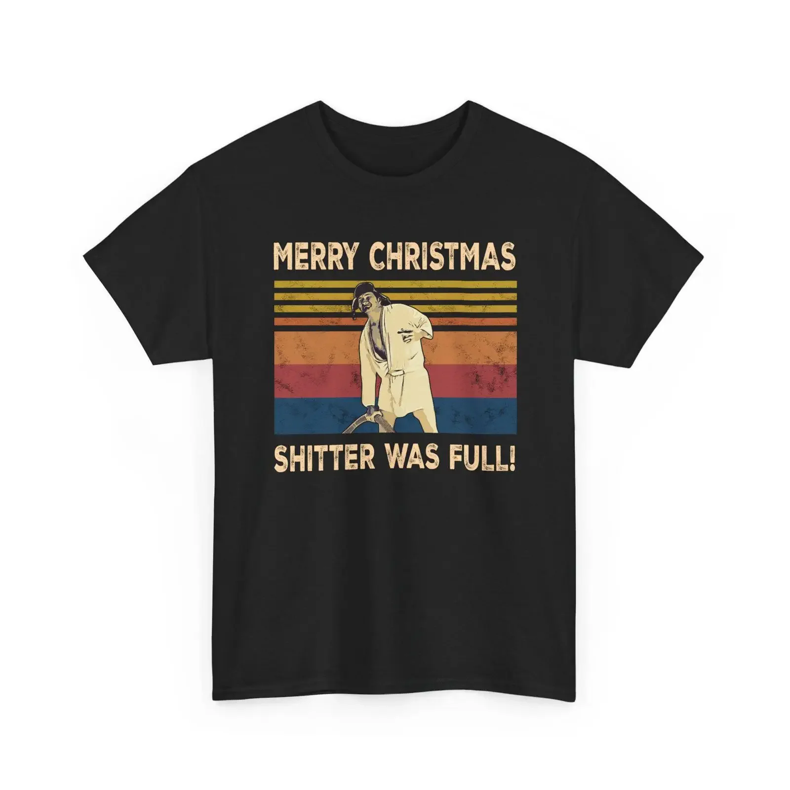 Cousin Eddie Merry Christmas Shitter Was Full National Vacation Vintage Movie T Shirt  vintage Washed graphic Breathable
