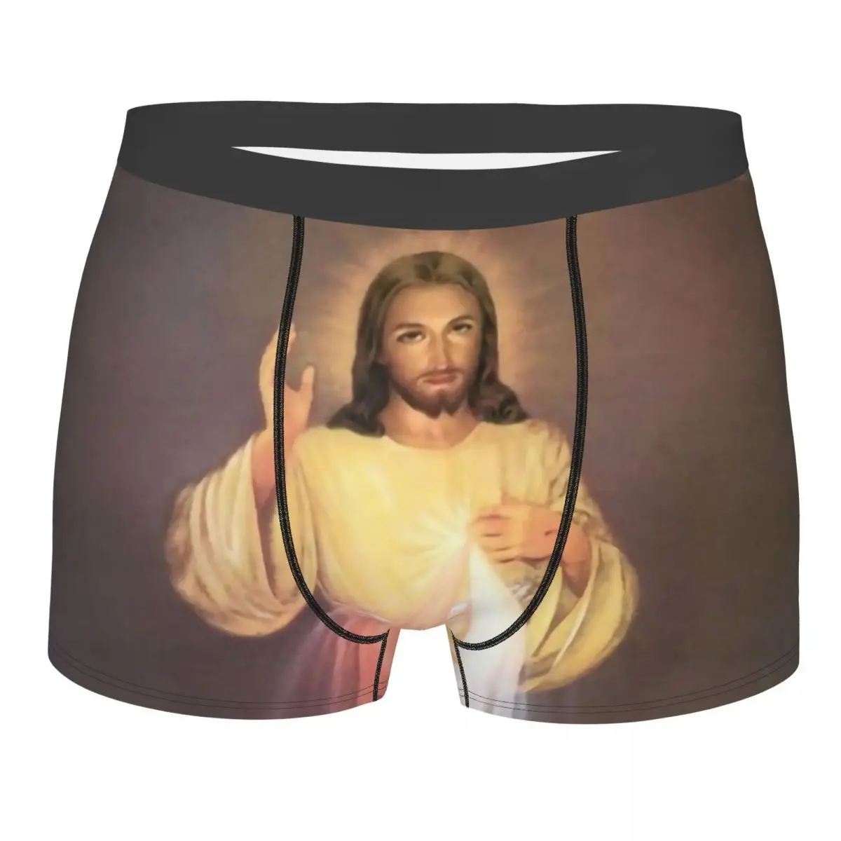 Custom Male Cool Divine Mercy Underwear Religion Christian Jesus Boxer Briefs Soft Shorts Panties Underpants