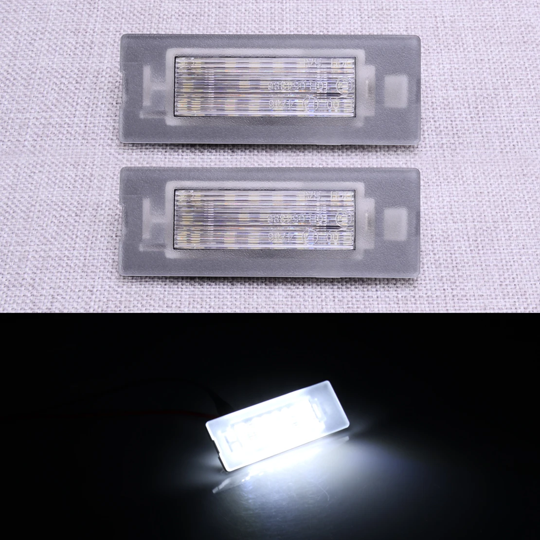 

2Pcs LED License Number Plate Lights Lamps 12V Fit for Fiat Panda Mk3 Type 169 Mk4 Type 312/319