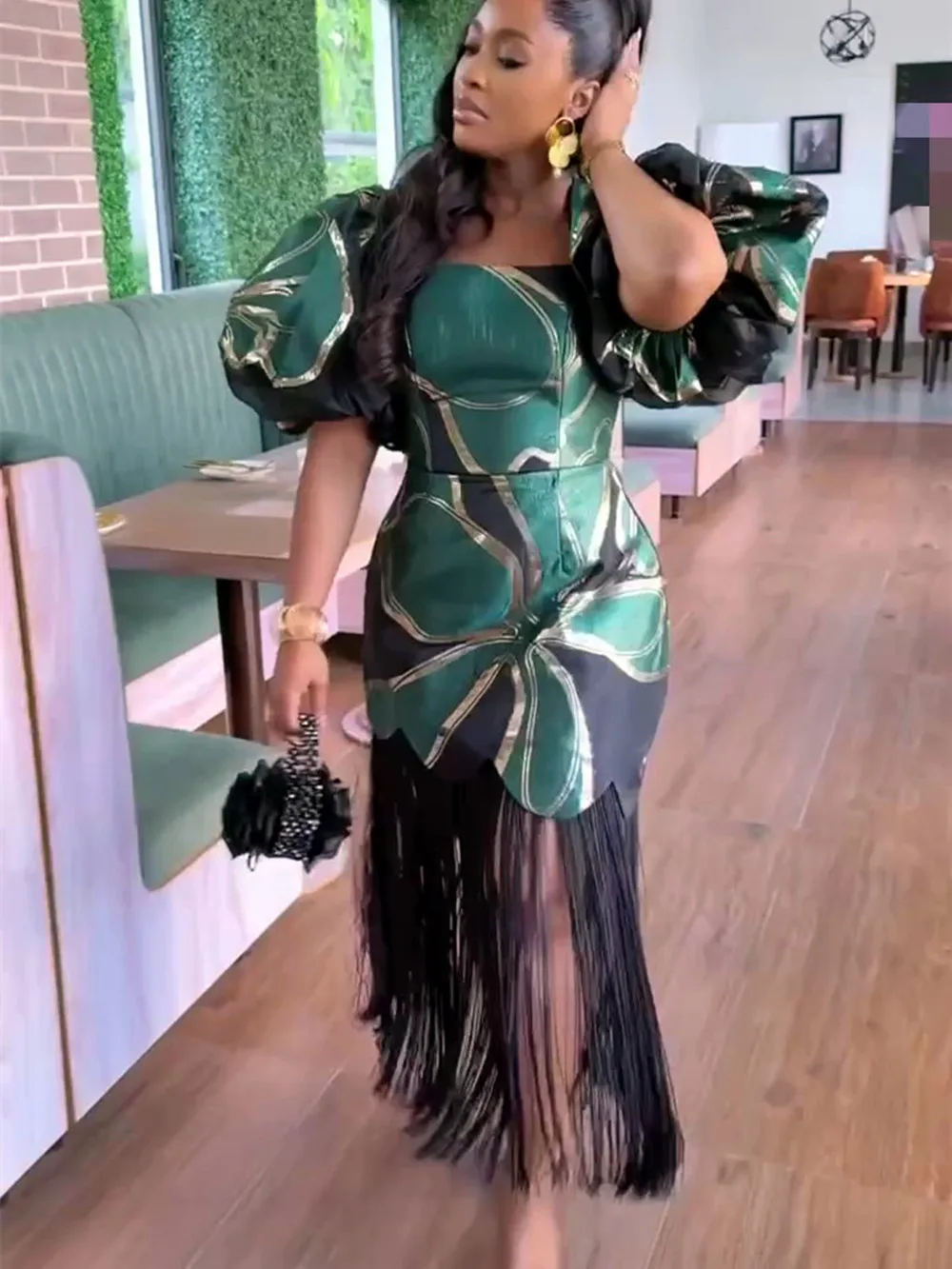 

Plus Size African Party Dresses for Women Dashiki Ankara Wedding Evening Gown Sexy Bodycon Tassel Robe Africa Clothing 2026