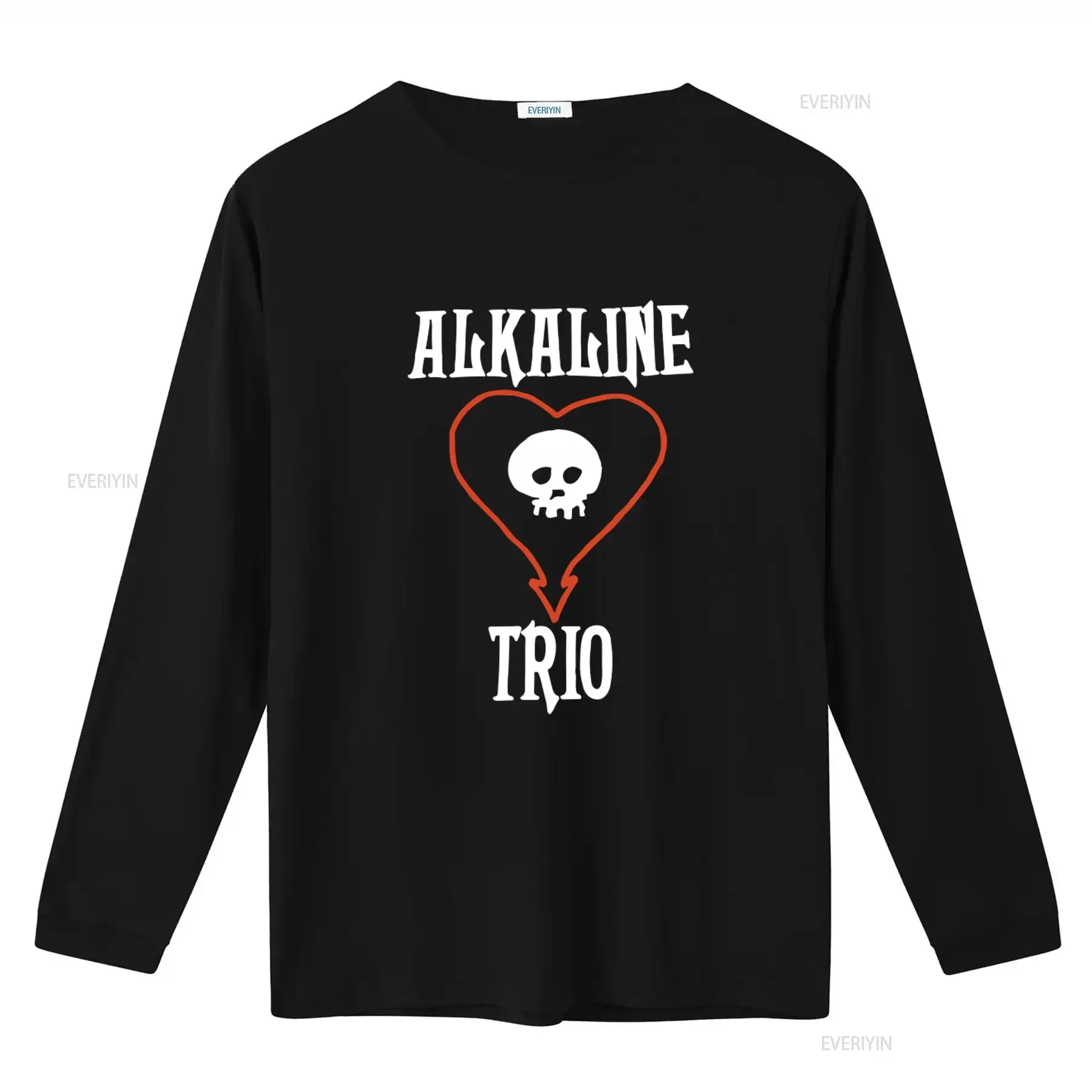 ALKALINE TRIO CLASSIC RED SKULL DESIGN LADIES SKINNY T SHIRT NEW OFFICIAL CRIMSON TEE vintage Washed fashion Unisex streetwear view 2