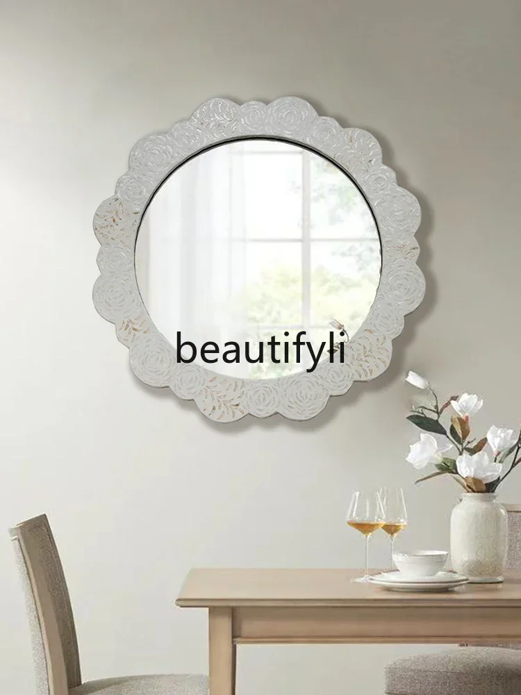 

Original European natural shell bathroom mirror toilet sink decorative mirror high-end makeup mirror