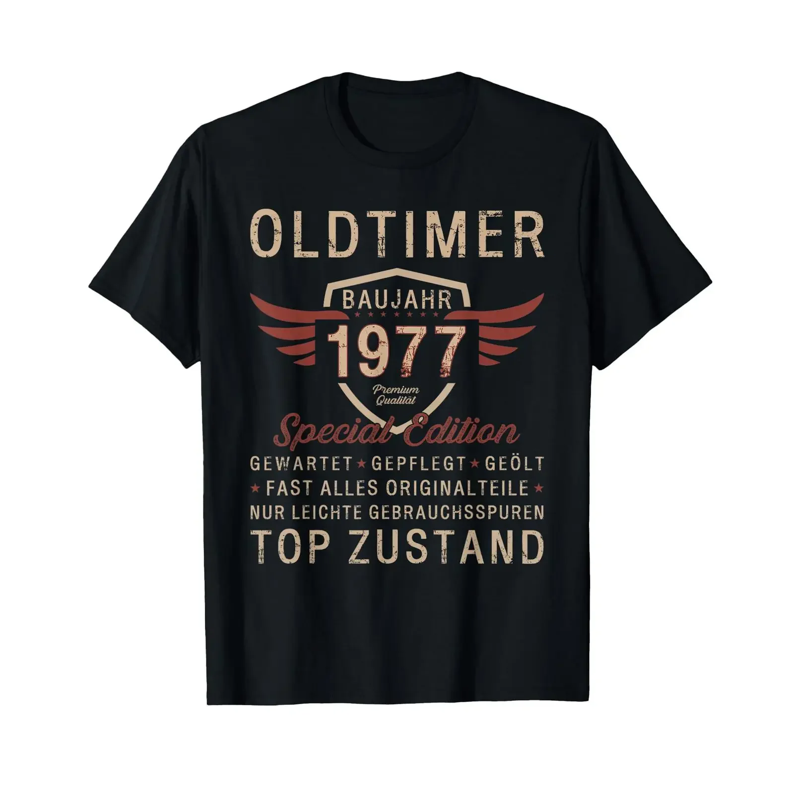 49th Birthday Man Woman Vintage Oldtimer 1977 T Shirt vintage Washed Soft graphic Stretched Unisex fashion Casual Slightly