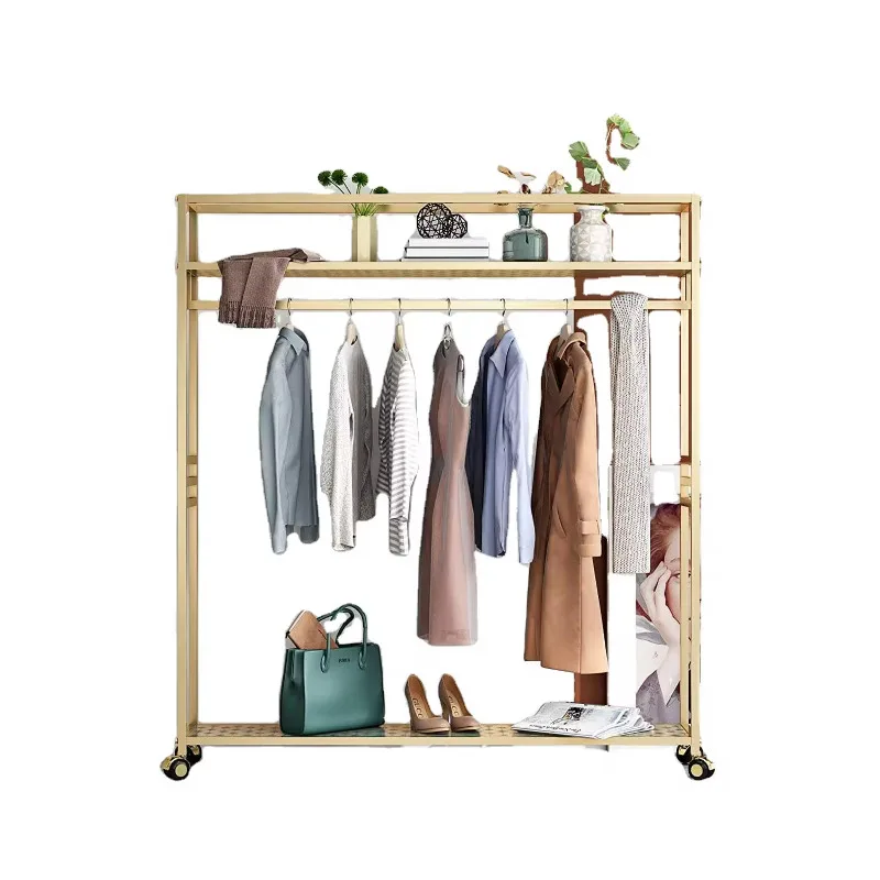 

Fashion Modern Gold Clothing Rack Clothes Rack Heavy Duty Clothing Racks for Hanging Clothes