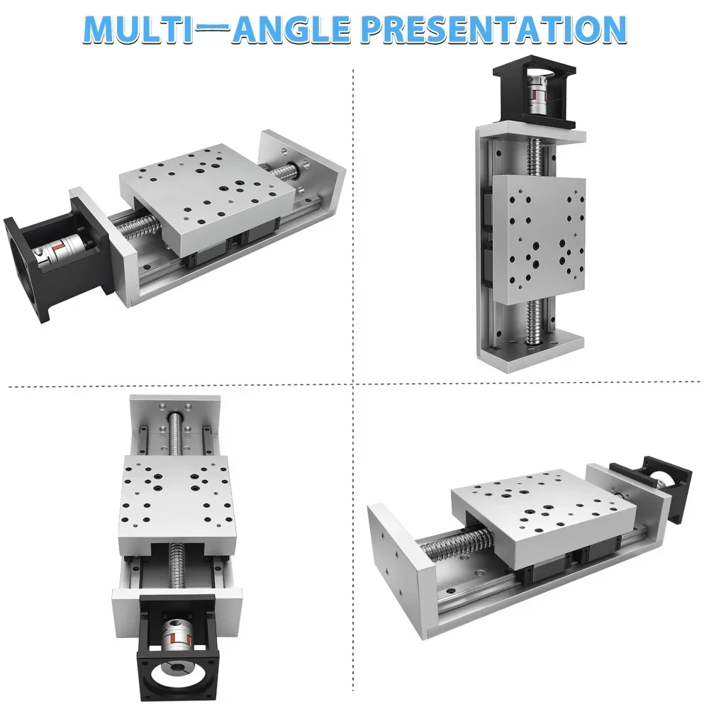 150kg High Duty Linear Stage Sliding Table Motorized Ball Screw Linear Guide Table 140 Wide SFU2005/SFU2010/SFU2020 & HGR15 Rail