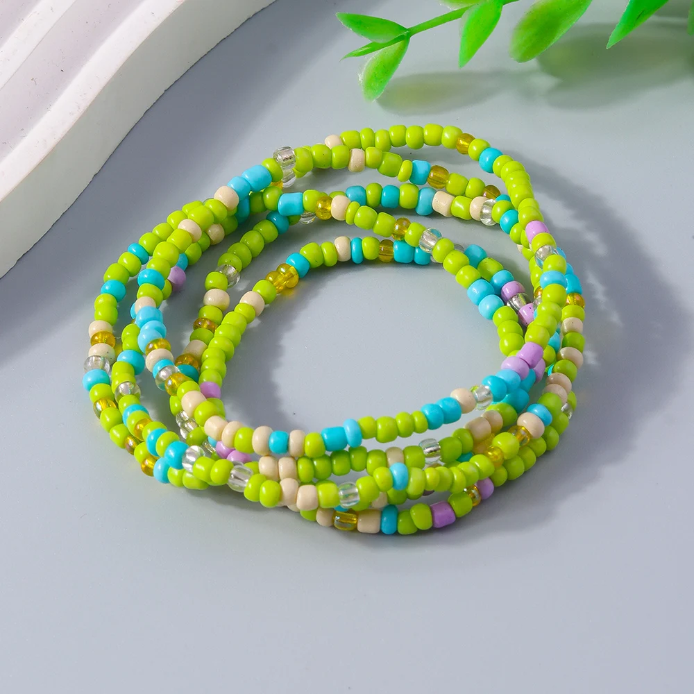 Aihua Böhmisches Handgefertigtes Perlenarmband für Frauen, Sommerliches Mehrschichtiges Buntes Perlenkettenarmband, Mädchen Boho Schmuck Großhandel – Detail 17