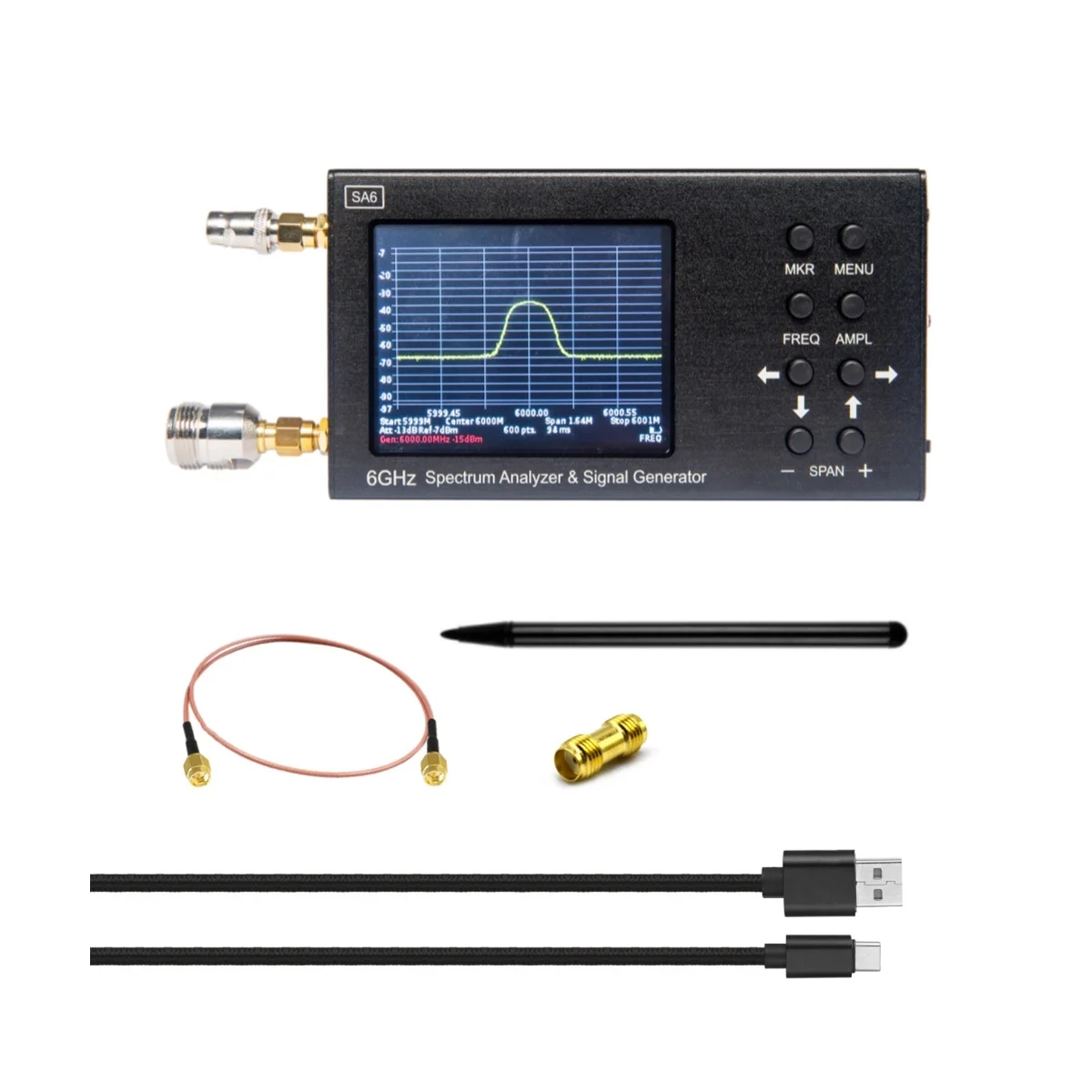 New SA6 Portable 6GHz Spectrum Analyzer & Signal Genertor TO, 2G, 3G, 4G, LTE, CDMA, DCS, GSM, GPRS,GLONASS