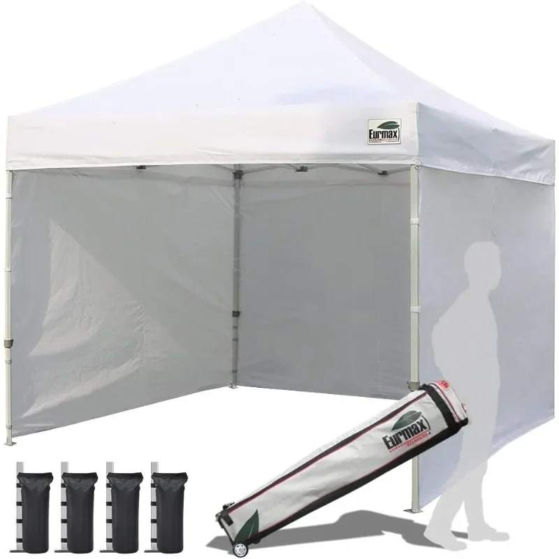 

Canopy Tent Commercial Instant Canopies with 4 Removable Zipper End Side Walls and Roller Bag