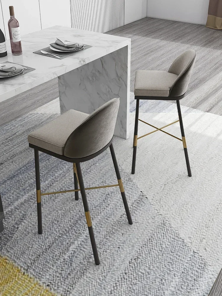 バーチェア モダン シンプル アイアン アート 北欧 家庭用 背もたれ ハイスツール ライト 高級 バーチェア バースツール ハイエンド クラブ