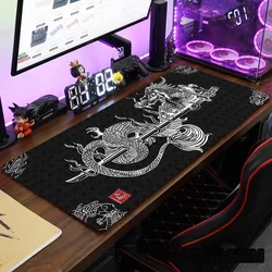 Japan Dragon Large Gaming Mousepad XXL Keyboard Gamer Mousemice Pad Speed Non-slip base Desk Mat Anime 900x400 Rubber Table Mats