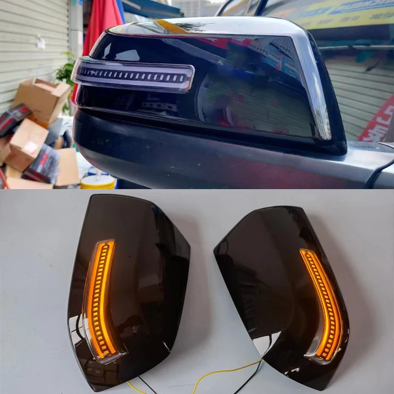 LED Rearview Mirror Cover Cap For Toyota Tundra 2005-2020 Car Rear View Side Mirror Protective Cover With Turning Light