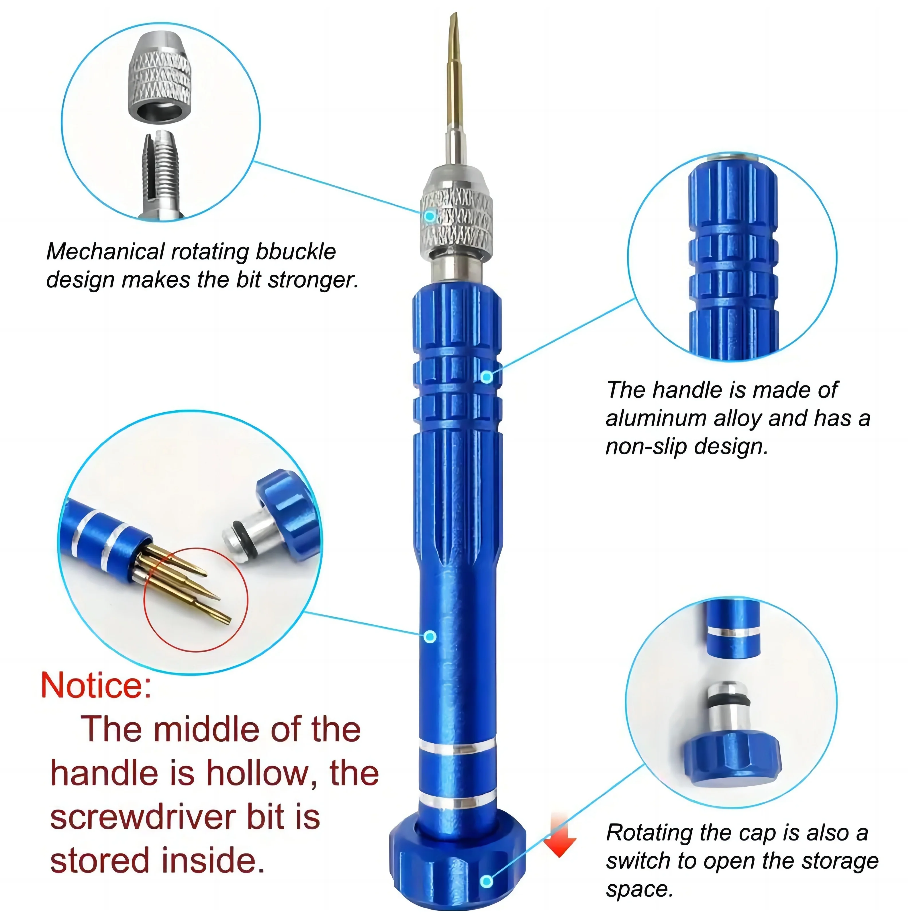 5 In 1 Precision Screwdriver Set with Magnetizer Suitable for Glasses Mobile Phones Electronic Products