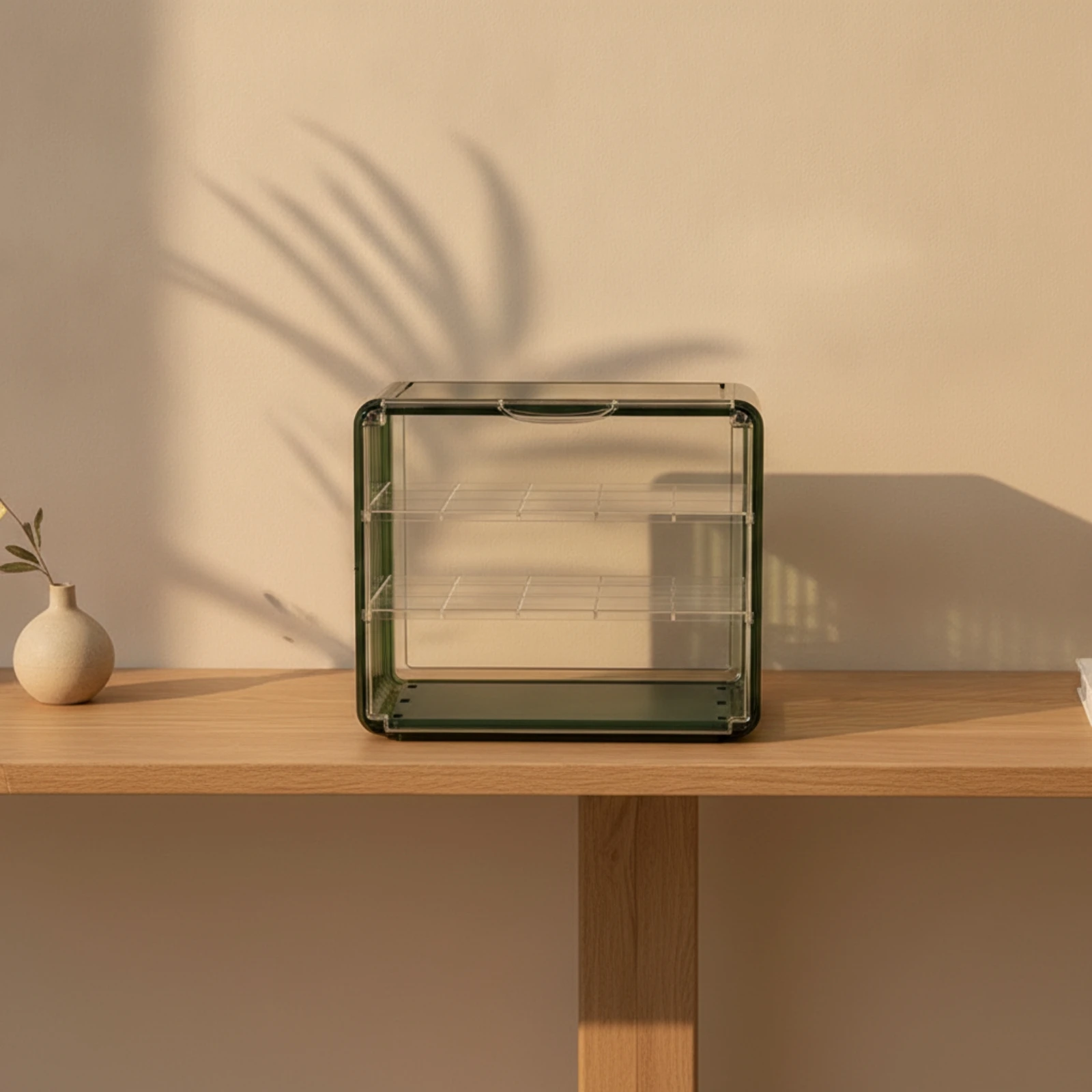 Figure Display Case Tabletop Acrylic Display Case Showcase Stable Organizer Space-Saving for Collectors, Desk, Shelf