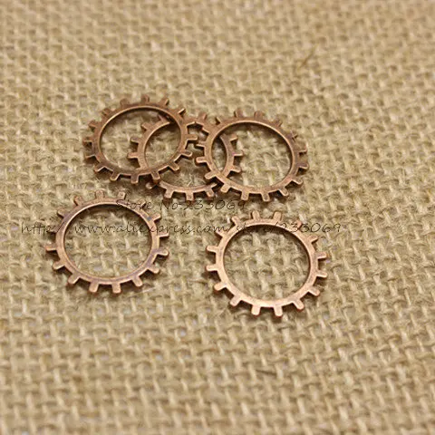 Three color Vintage Metal Alloy Machinery Gear Jewelry steampunk Charm Jewelry Findings (100 pieces/lot) 20mm  T0196
