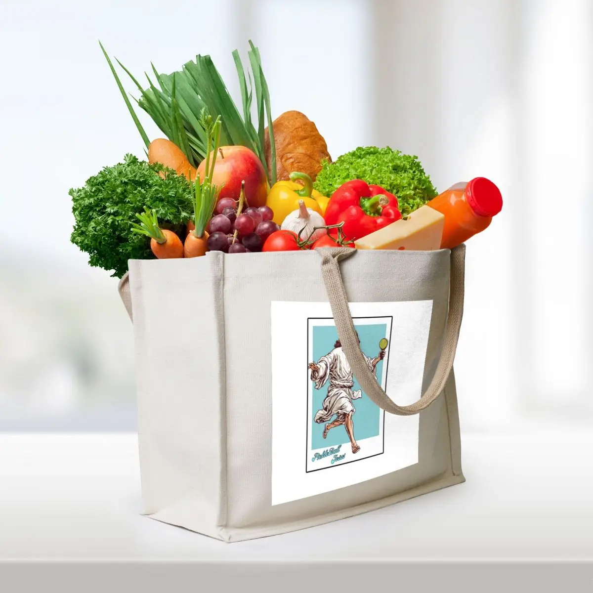 Pickleball Jesus Tote Bag custom bags shopping bag tote bags aesthetic