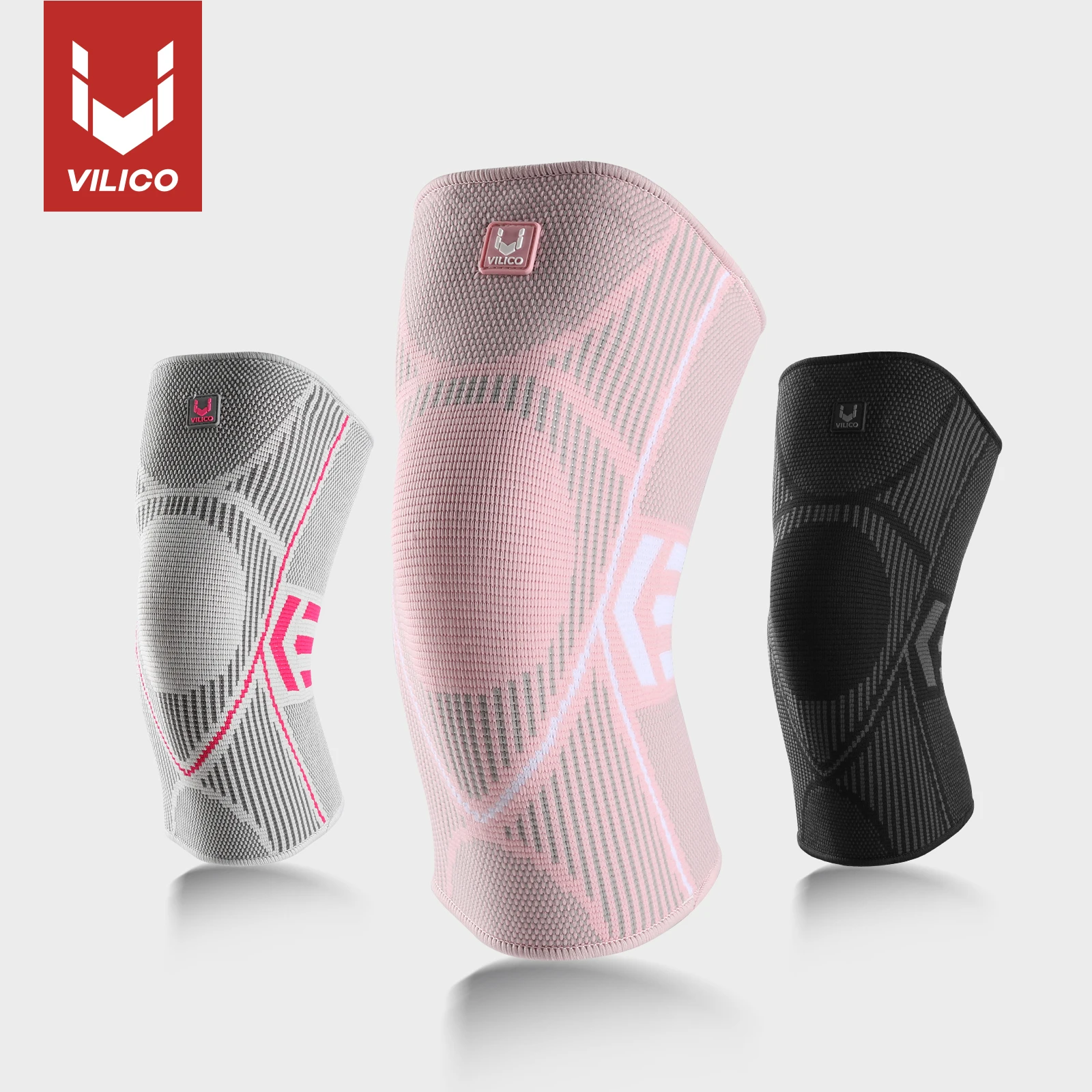 Vilico 1PCS Knee Support Nylon Sports Fitness Compression Sleeves Kneepads for Arthritis Joint Cycling Running