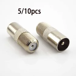 Aerial Male Adapter F Female To TV Male Converter Satellite Coax Connector Data Sync TV Antenna Coaxial Plug V7