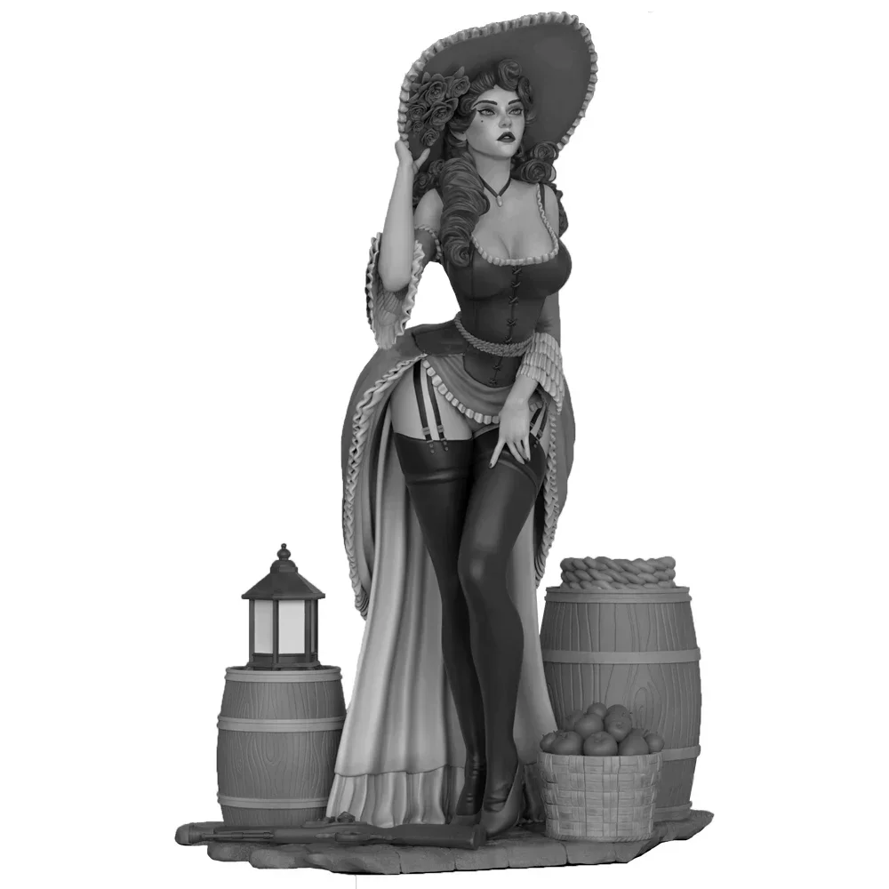 Redd Female Pirates Resin Figure Miniature 1:24 Resin Model Kit Unpainted Plastic Model Kit A411