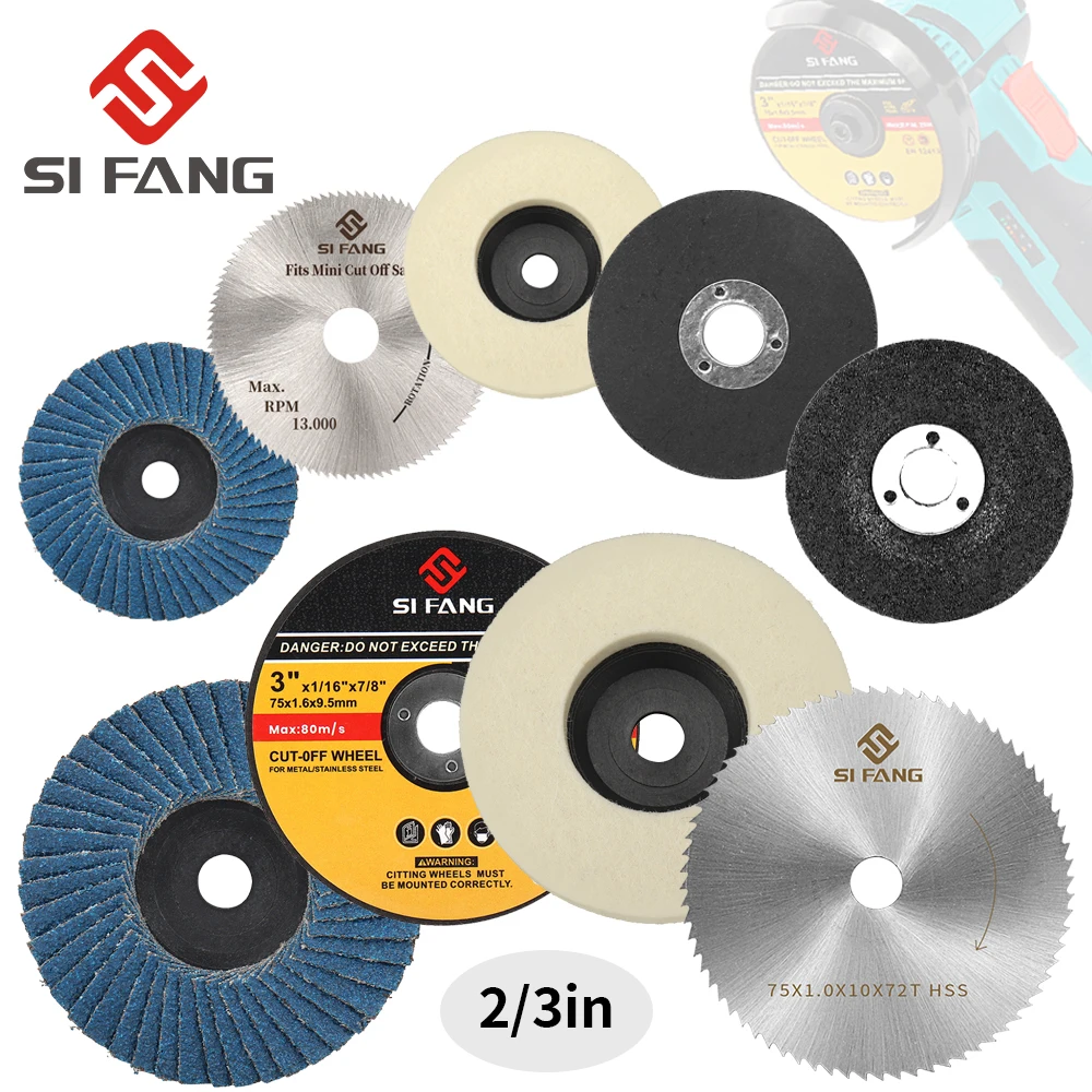 50mm/75mm Cutting Disc for Angle Grinder Steel Stone Sanding Disc Cutting Metal Circular Saw Blade Flat Flap Grinding Wheel