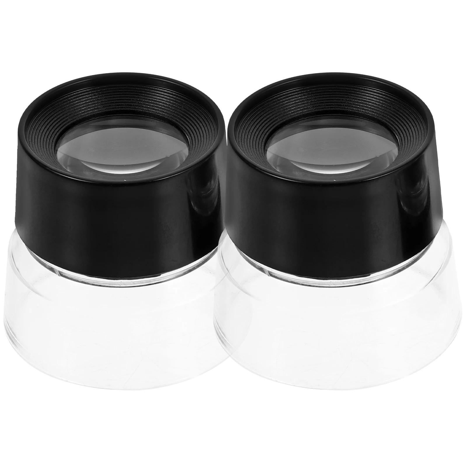 

2Pcs Cylindrical Jewelry Magnifying Glass 10X Portable Reading Loupe for Watch Repair Electronics Travel Foldable