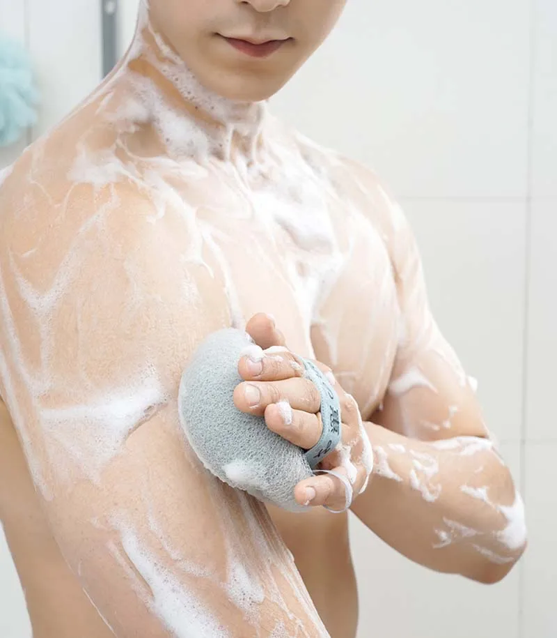 Esponja de Loofah para lavado de piel, bolas de baño de malla suave, depurador corporal exfoliante, masaje de Spa, ducha espumosa, Bola de burbujas, cepillo de baño