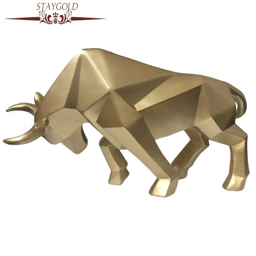 32cm Statue Red Bull Sculpture Home Decor Animal Figurine Nordic Home Decoration Tabletop Statues Bulls Figurines Cabinet